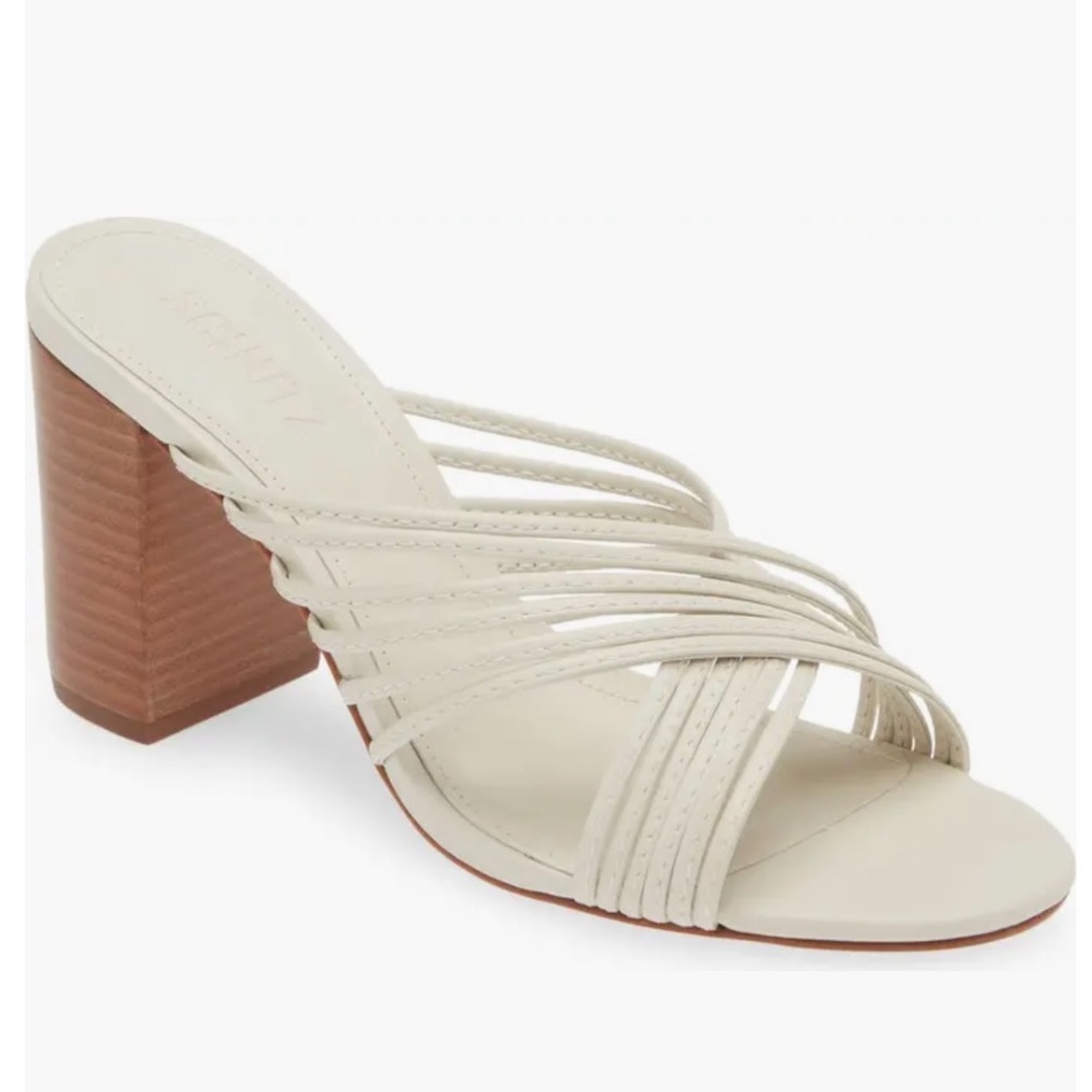 SCHUTZ Pearl Evangeline Block Heel Slide Sandal